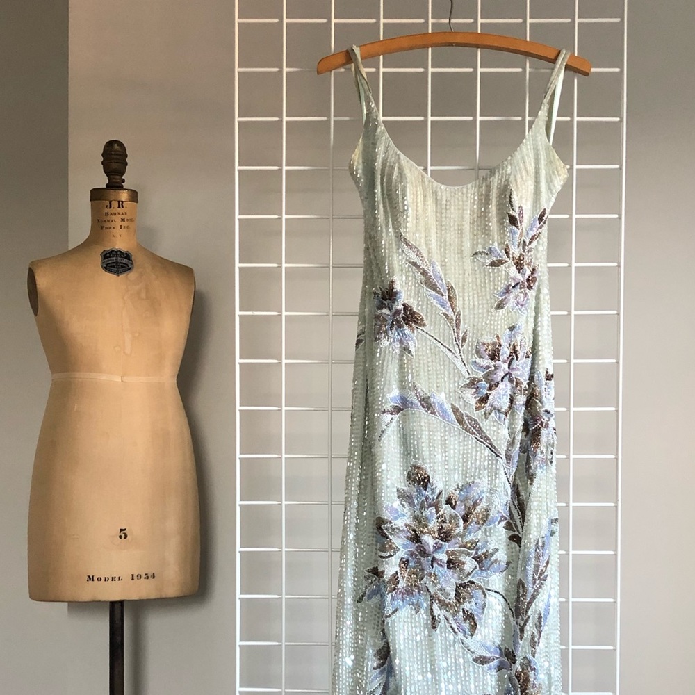 Gorgeous Vintage Fully Beaded Gown